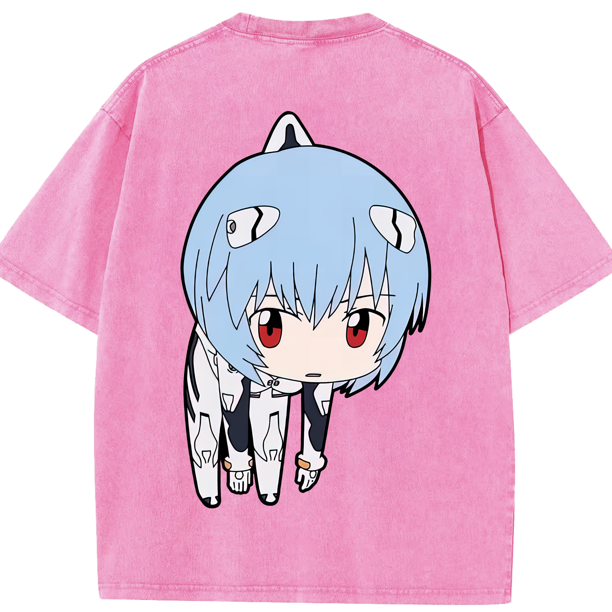 （画像用） EVA 新世紀エヴァンゲリオン 綿100% ヴィンテージ風 半袖Tシャツ（背面プリント）